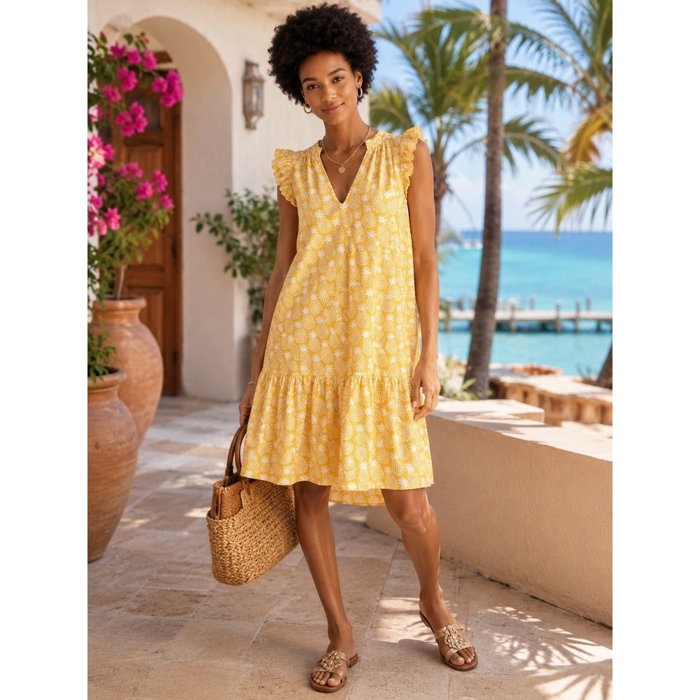 #295 NWT Boden Pineapple‎ Dress ($128) Size 4R